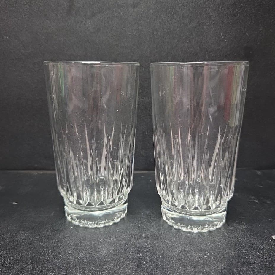 Libbey Duratuff Winchester Highball Glasses, Set of 2, Vintage Clear Tumblers - Thumbnail 4
