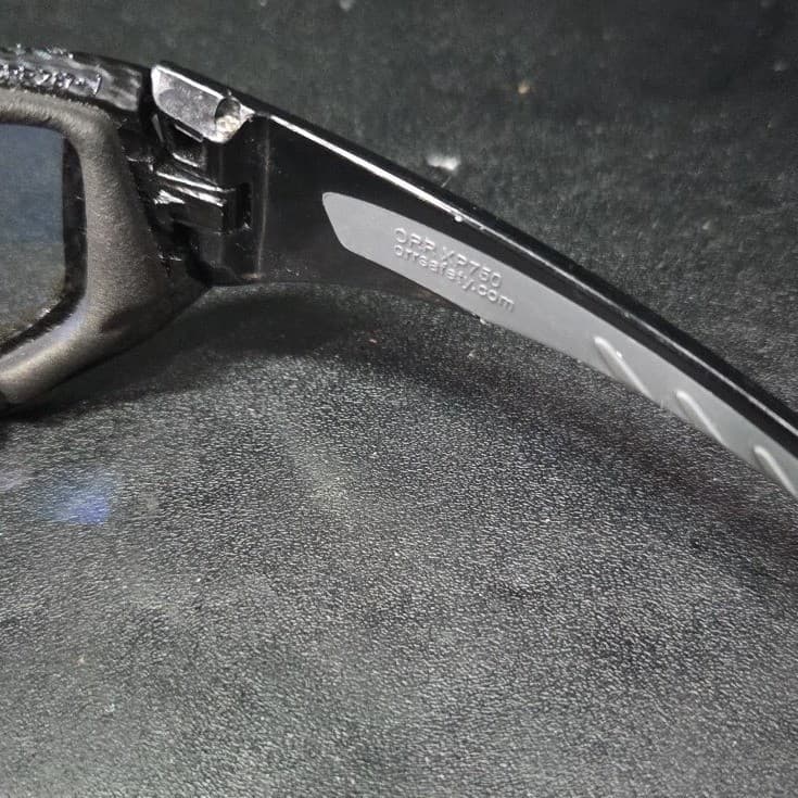 ORR Safety XP750 Carbon Fiber Pattern Blue Mirror Lens ANSI Z87+ Glasses Mens - Thumbnail 9