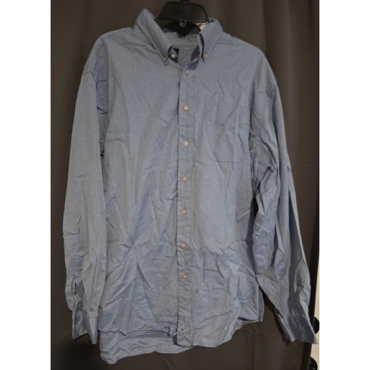 Jos. A. Bank Royal Oxford Cotton Blue Button Down Shirt, Men's Size 17-36 - Thumbnail 3