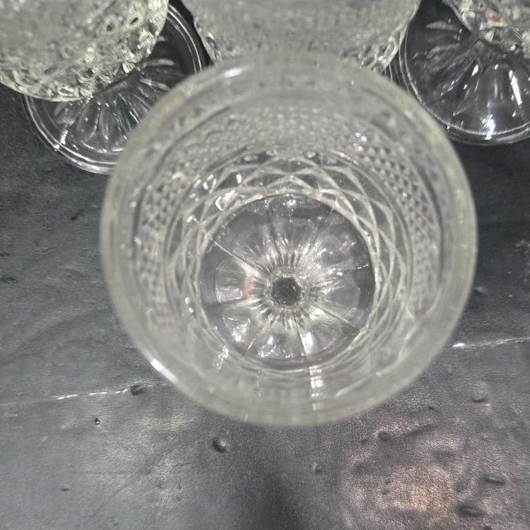 Anchor Hocking Wexford Wine Glasses, Set of 4, Diamond Cut Glass, Replacements - Thumbnail 7