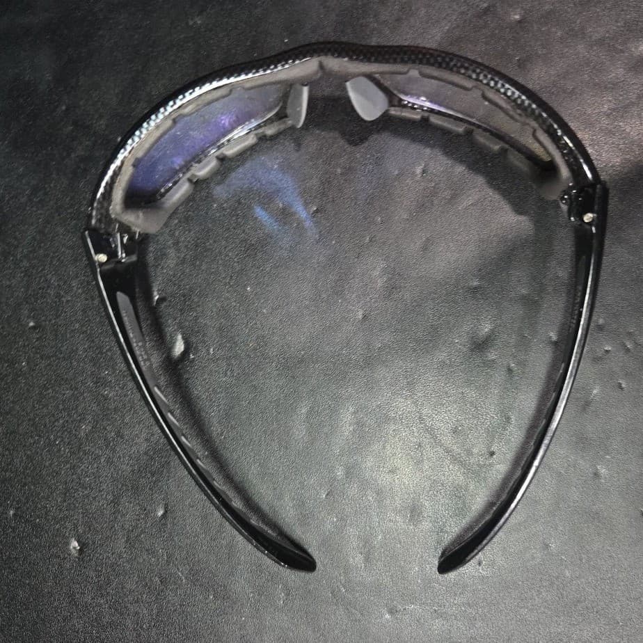 ORR Safety XP750 Carbon Fiber Pattern Blue Mirror Lens ANSI Z87+ Glasses Mens - Thumbnail 6