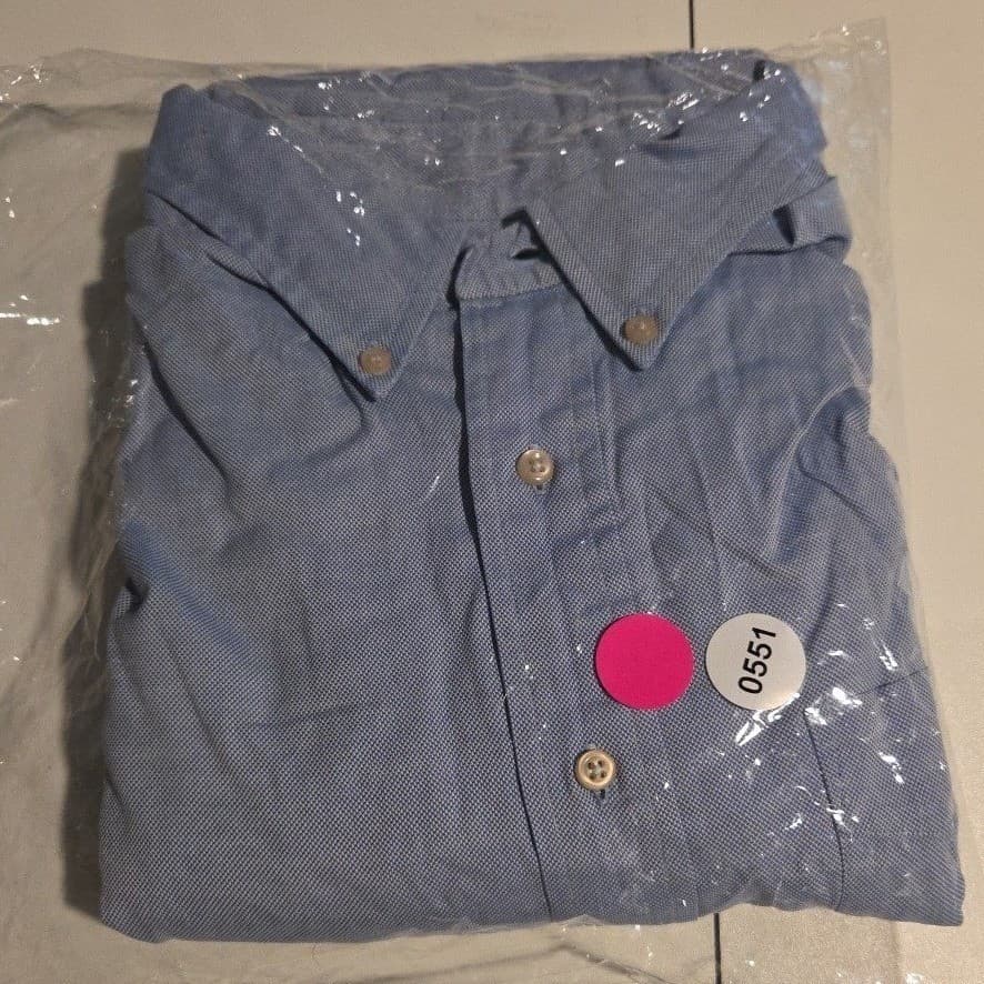 Jos. A. Bank Royal Oxford Cotton Blue Button Down Shirt, Men's Size 17-36 - Thumbnail 9