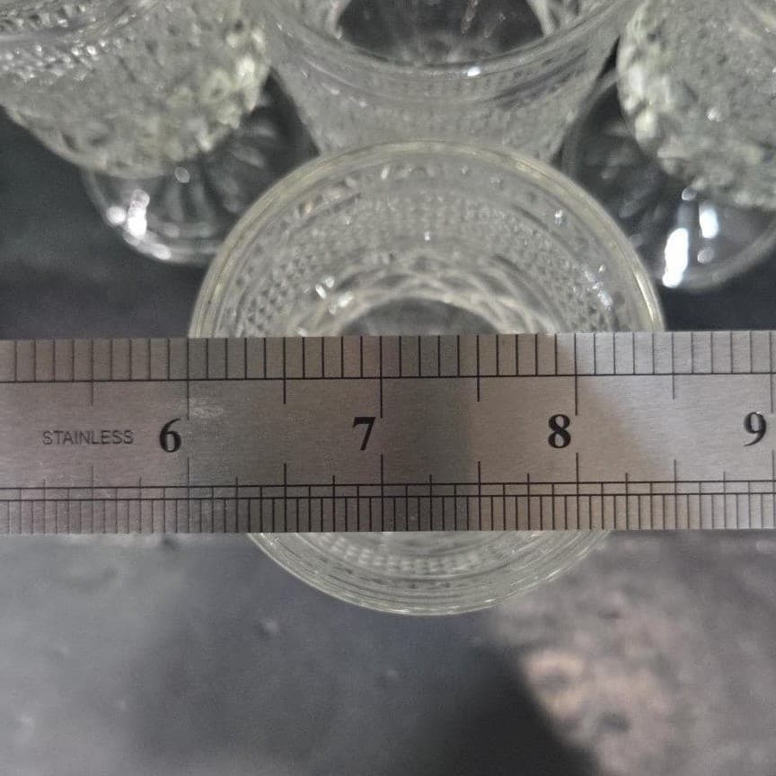 Anchor Hocking Wexford Wine Glasses, Set of 4, Diamond Cut Glass, Replacements - Thumbnail 10