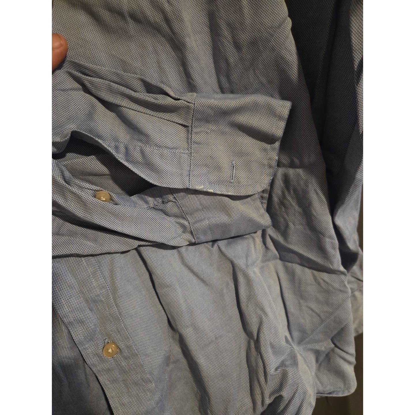 Jos. A. Bank Royal Oxford Cotton Blue Button Down Shirt, Men's Size 17-36 - Thumbnail 8