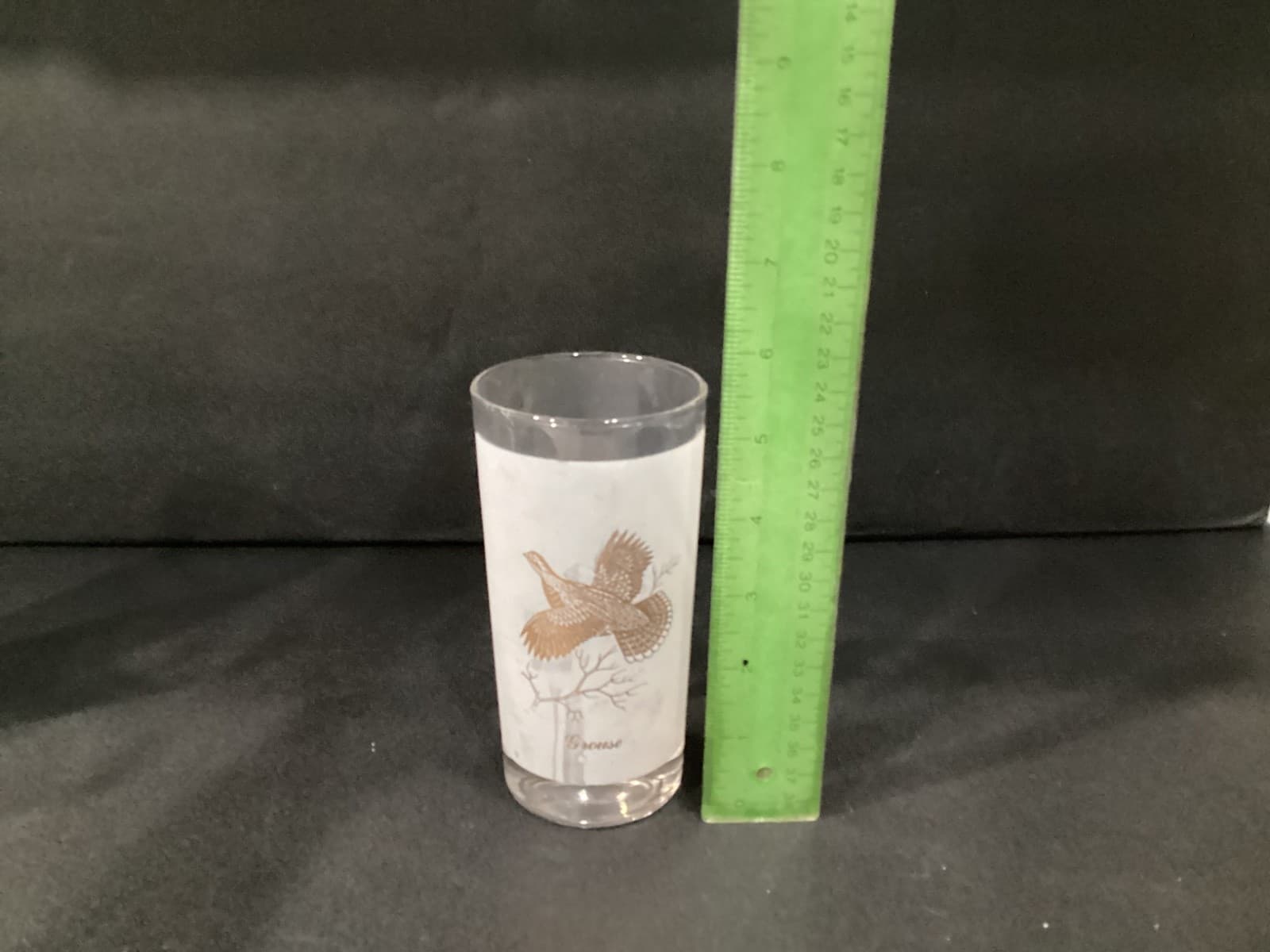 Drinking Glasses 4 Gold Frosted Pheasant-Grouse-Canvasback-Canada Goose Vintage - Thumbnail 5