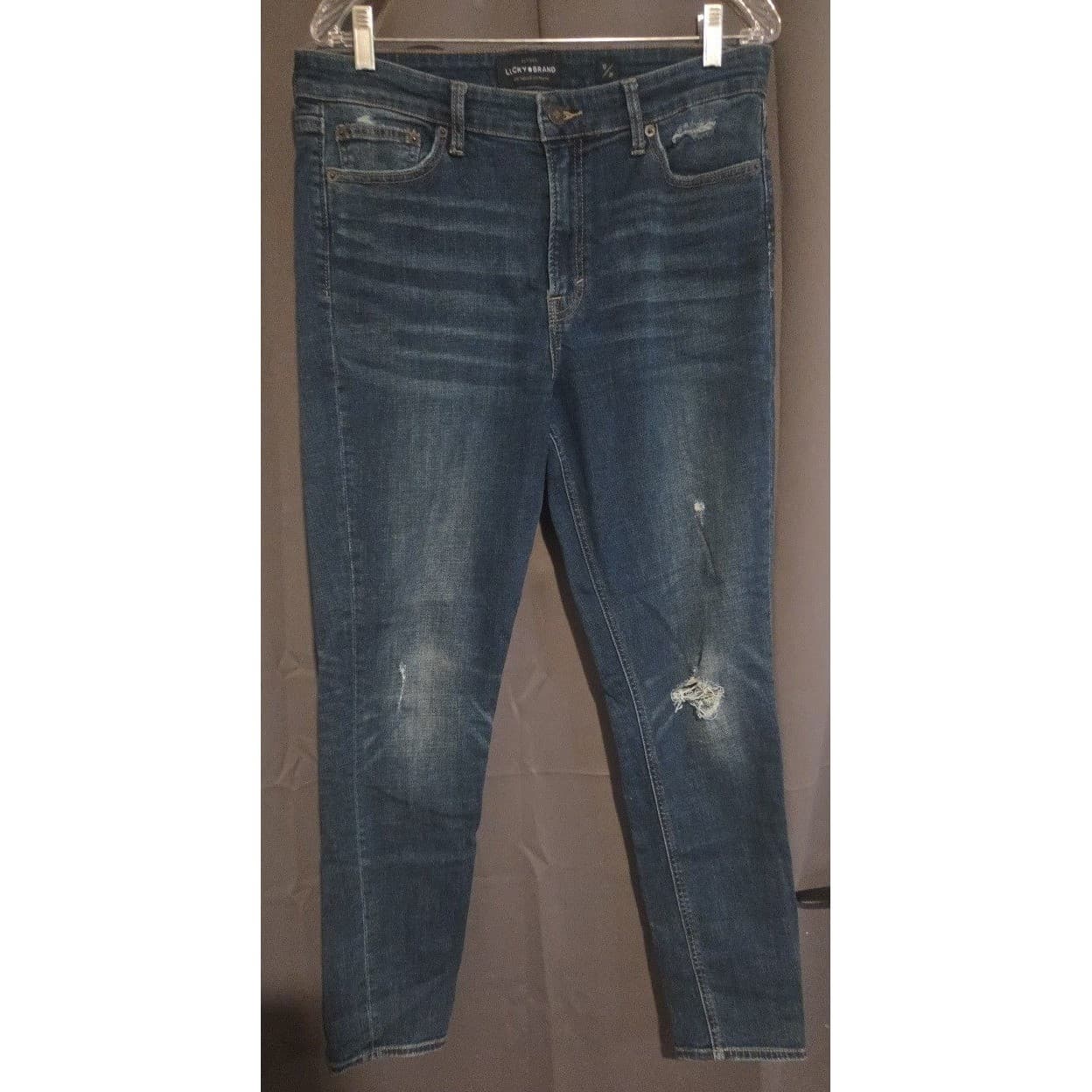 Lucky Brand Bridgette Medium Wash Distressed Skinny Jeans, Women's 12/31 urban - Thumbnail 2