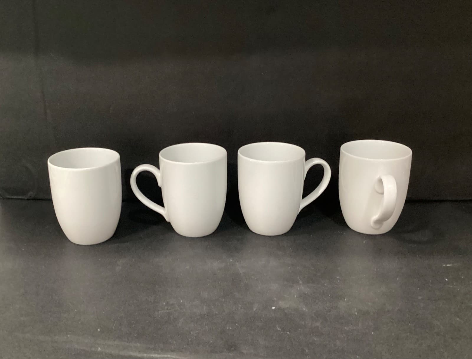 White World Market Classic Porcelain Coffee Mugs Set of 4 - Thumbnail 7