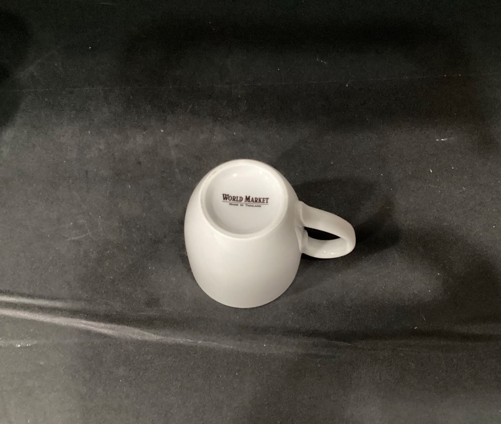 White World Market Classic Porcelain Coffee Mugs Set of 2 - Thumbnail 3