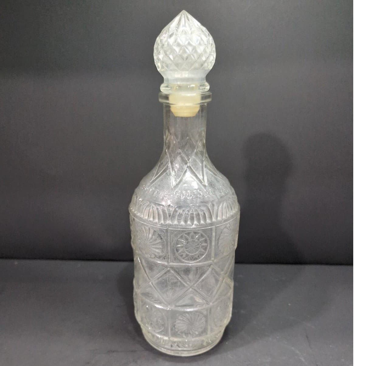 Federal Glass Clear Liquor Bottle, Vintage Decanter, Bar Accessory, Replacement - Thumbnail 3