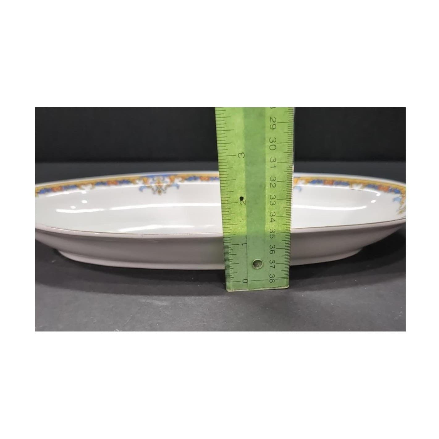 Epiag Elyrian Oval Celery Dish, Czechoslovakian Serving Platter, Vintage Plate - Thumbnail 4