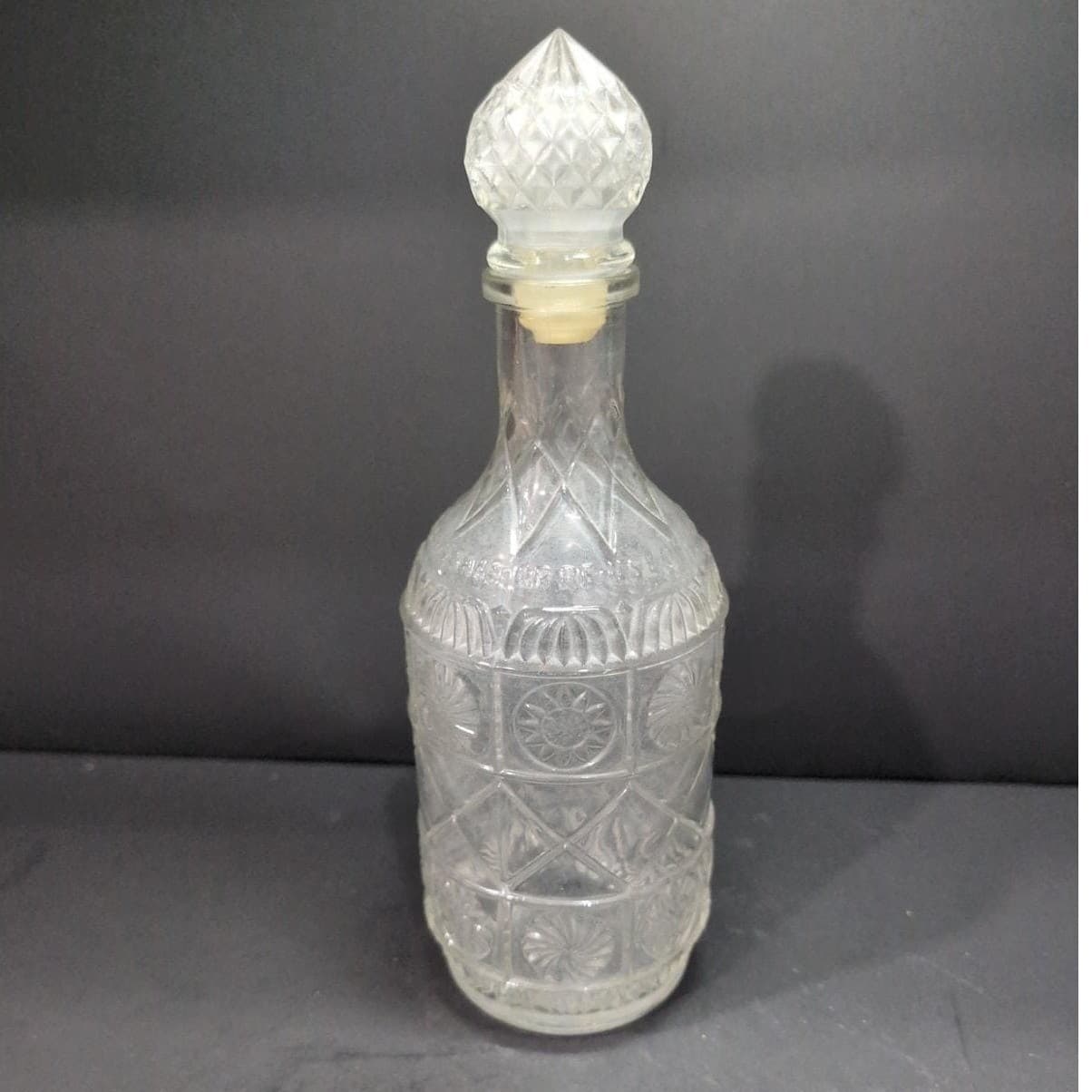 Federal Glass Clear Liquor Bottle, Vintage Decanter, Bar Accessory, Replacement - Thumbnail 5