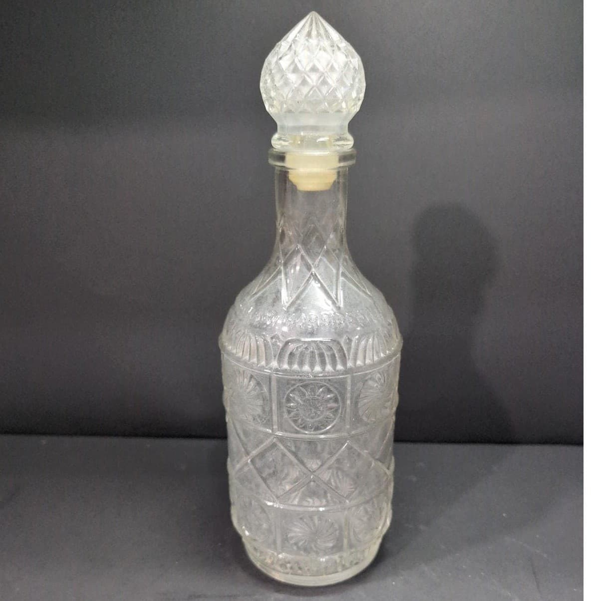 Federal Glass Clear Liquor Bottle, Vintage Decanter, Bar Accessory, Replacement - Thumbnail 4