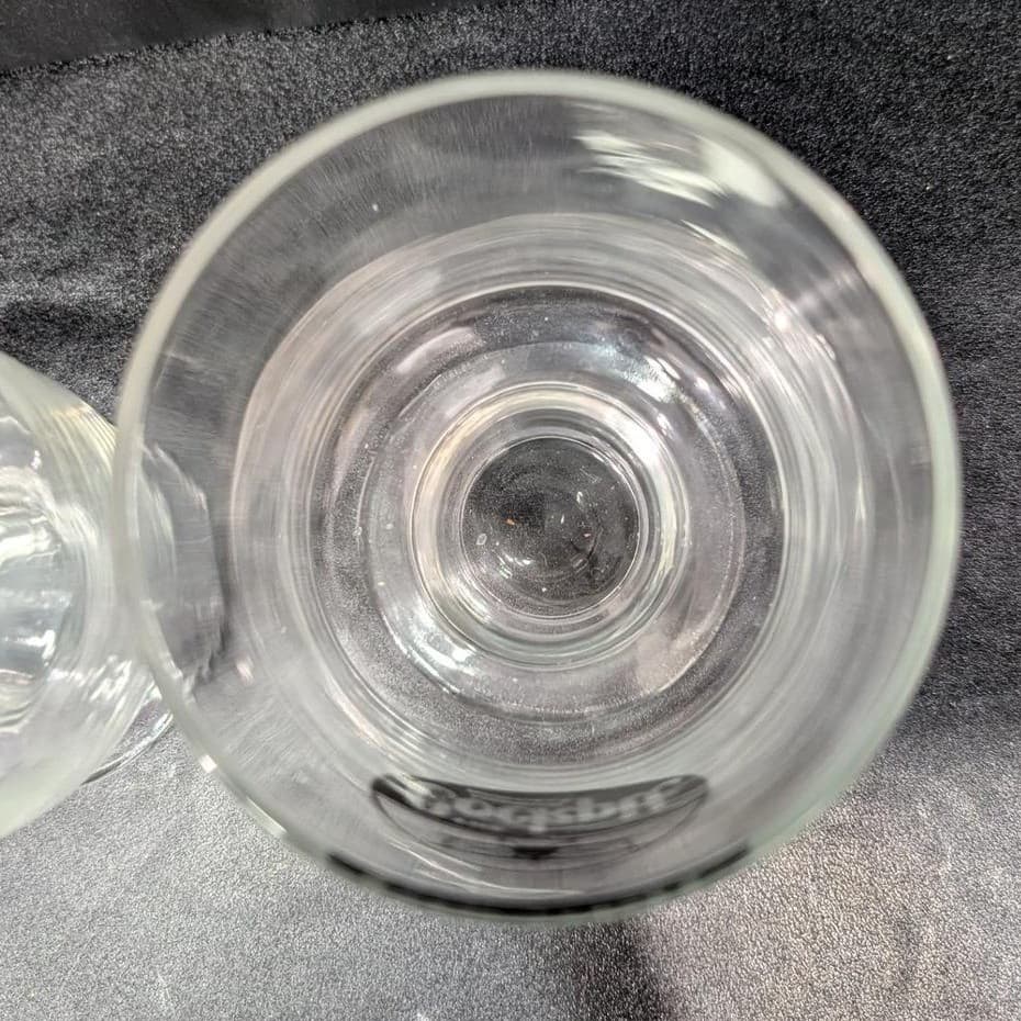 Cockpit Ale Beer Clear Pedestal Glasses, Set of 2, Vintage Memphis Memorabilia - Thumbnail 7