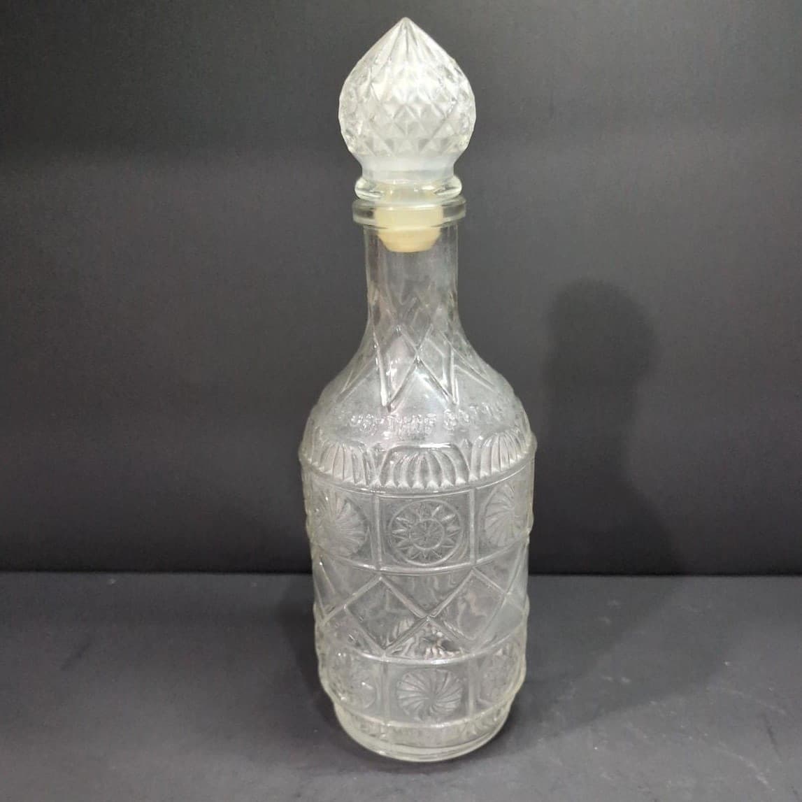 Federal Glass Clear Liquor Bottle, Vintage Decanter, Bar Accessory, Replacement - Thumbnail 2