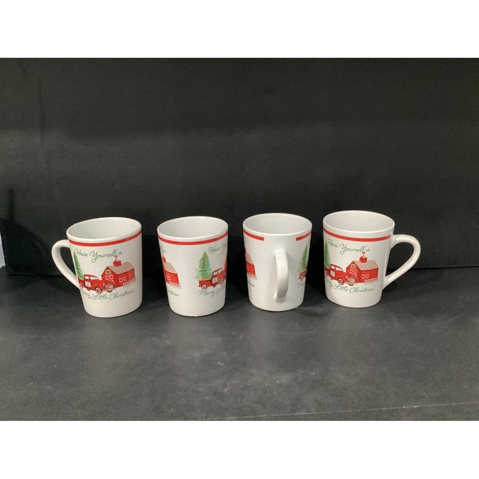 Red Truck- Royal Norfolk- "Have Yourself a Merry Little Christmas" Coffee Mug - Thumbnail 2