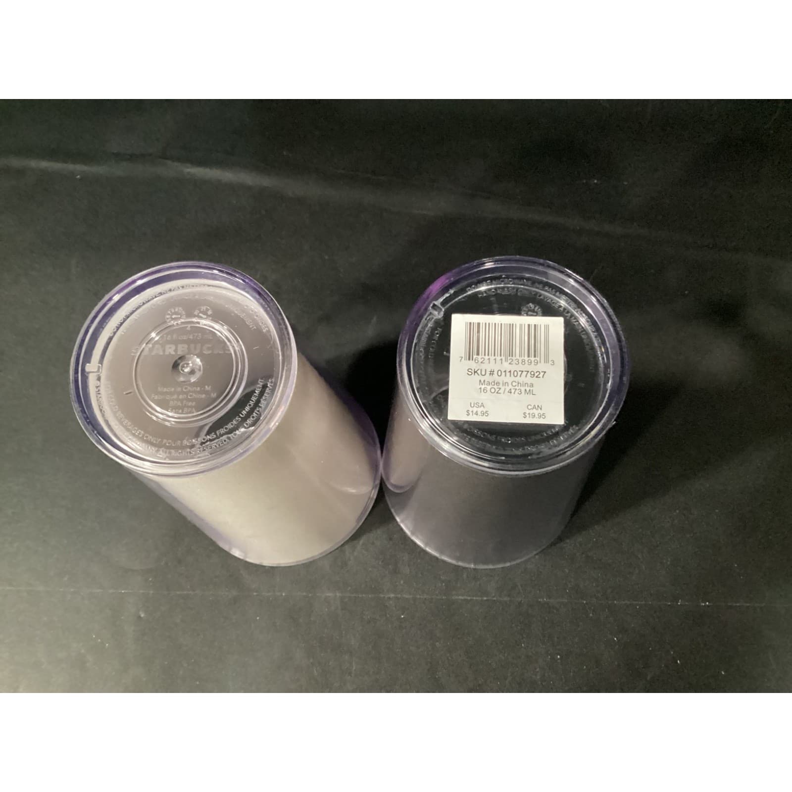 Starbucks Grande White Glitter & Silver Glitter Black Coffee Cup Tumblers 16 oz - Thumbnail 5