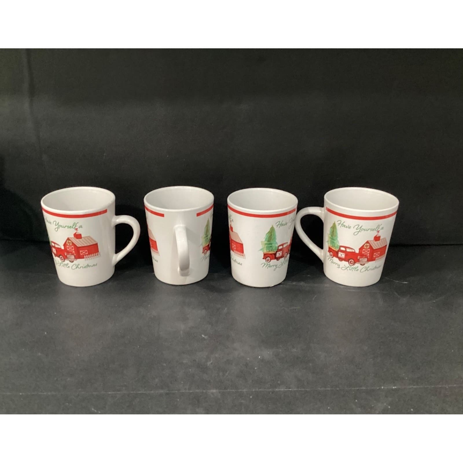 Red Truck- Royal Norfolk- "Have Yourself a Merry Little Christmas" Coffee Mug - Thumbnail 3