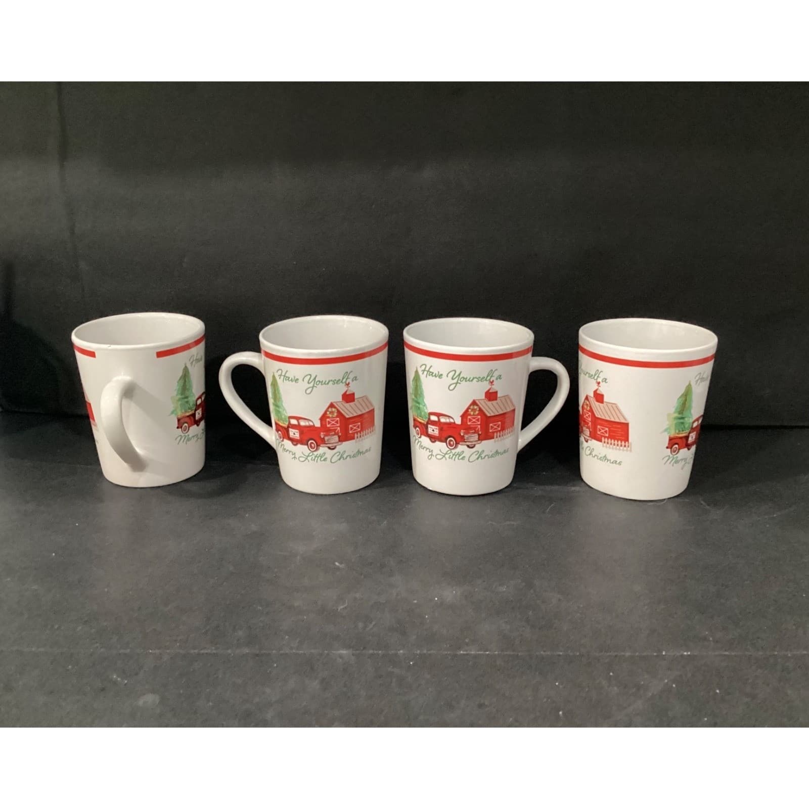Red Truck- Royal Norfolk- "Have Yourself a Merry Little Christmas" Coffee Mug - Thumbnail 4