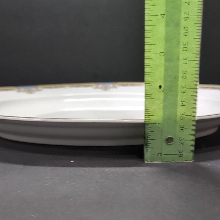 Epiag Elyrian Blue Gold Oval Platter, Bohemian Art Deco Era, Replacement Serving - Thumbnail 8