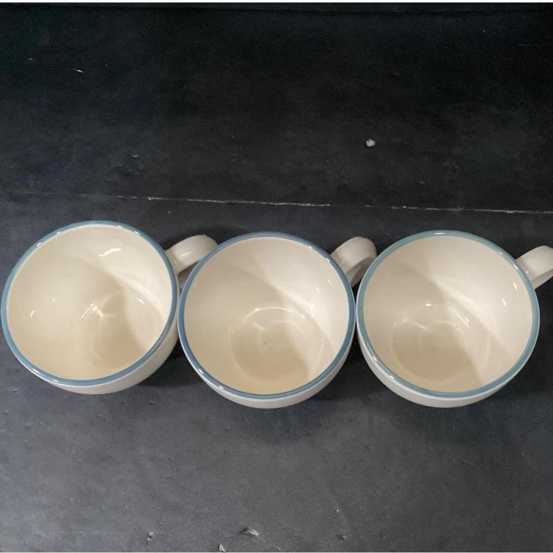 Pfaltzgraff Mountain Shadow Teacup & Saucers, Set of 3, Vintage Tableware - Thumbnail 6