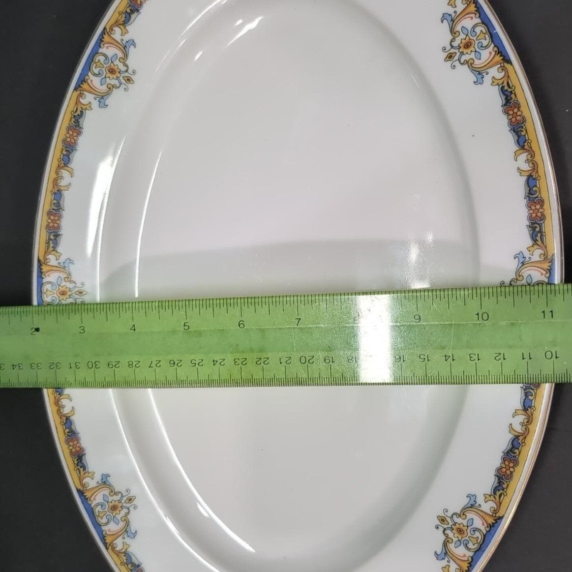 Epiag Elyrian Blue Gold Oval Platter, Bohemian Art Deco Era, Replacement Serving - Thumbnail 7