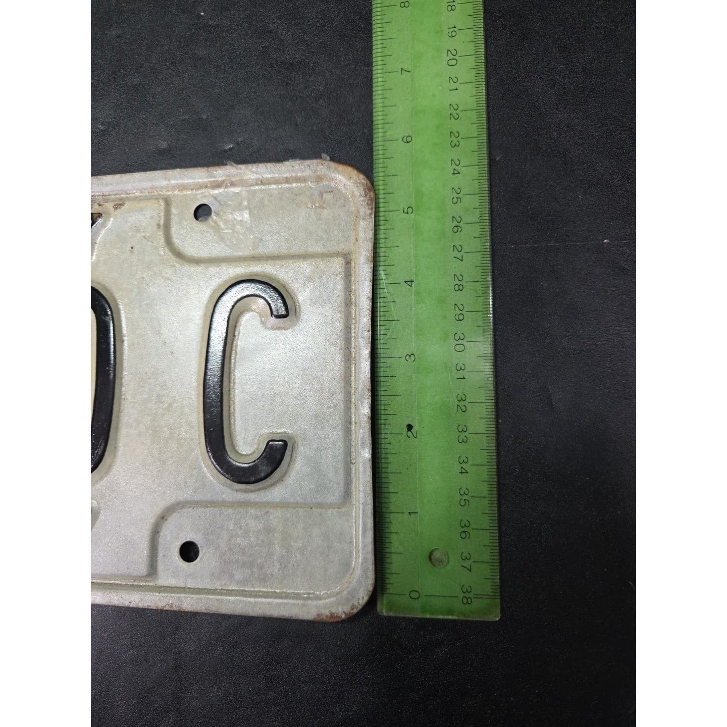 Indiana License Plate 2190 C, Trail 7 Metal Rustic Garage Decor, Vintage 1987 - Thumbnail 5