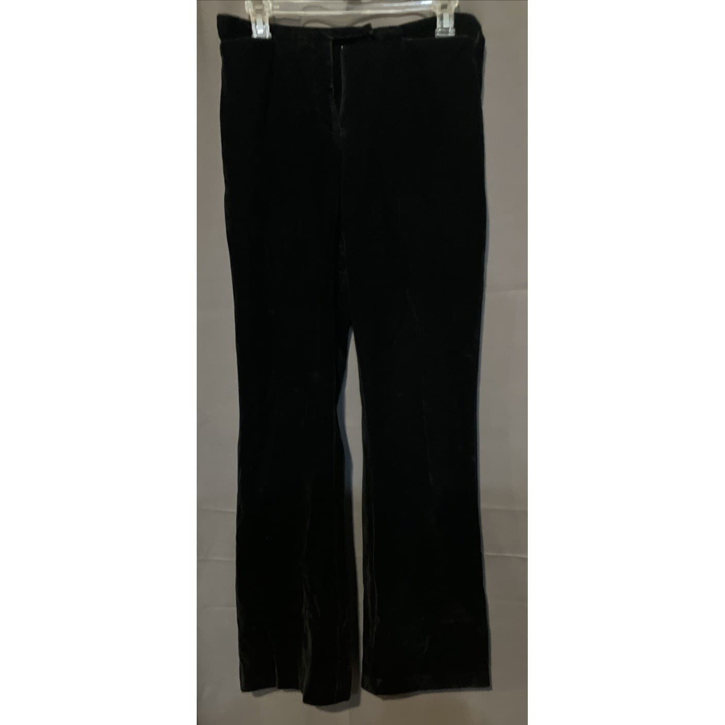 Tommy Hilfiger Black Velvet Flare Dress Pants, Woman's Size 10, Holiday Office - Thumbnail 3