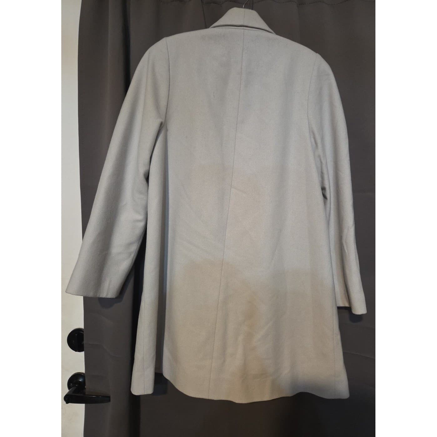 Harve Benard by Benard Holtzman Light Gray Shawl Collar Coat, Woman's Size 8 - Thumbnail 4