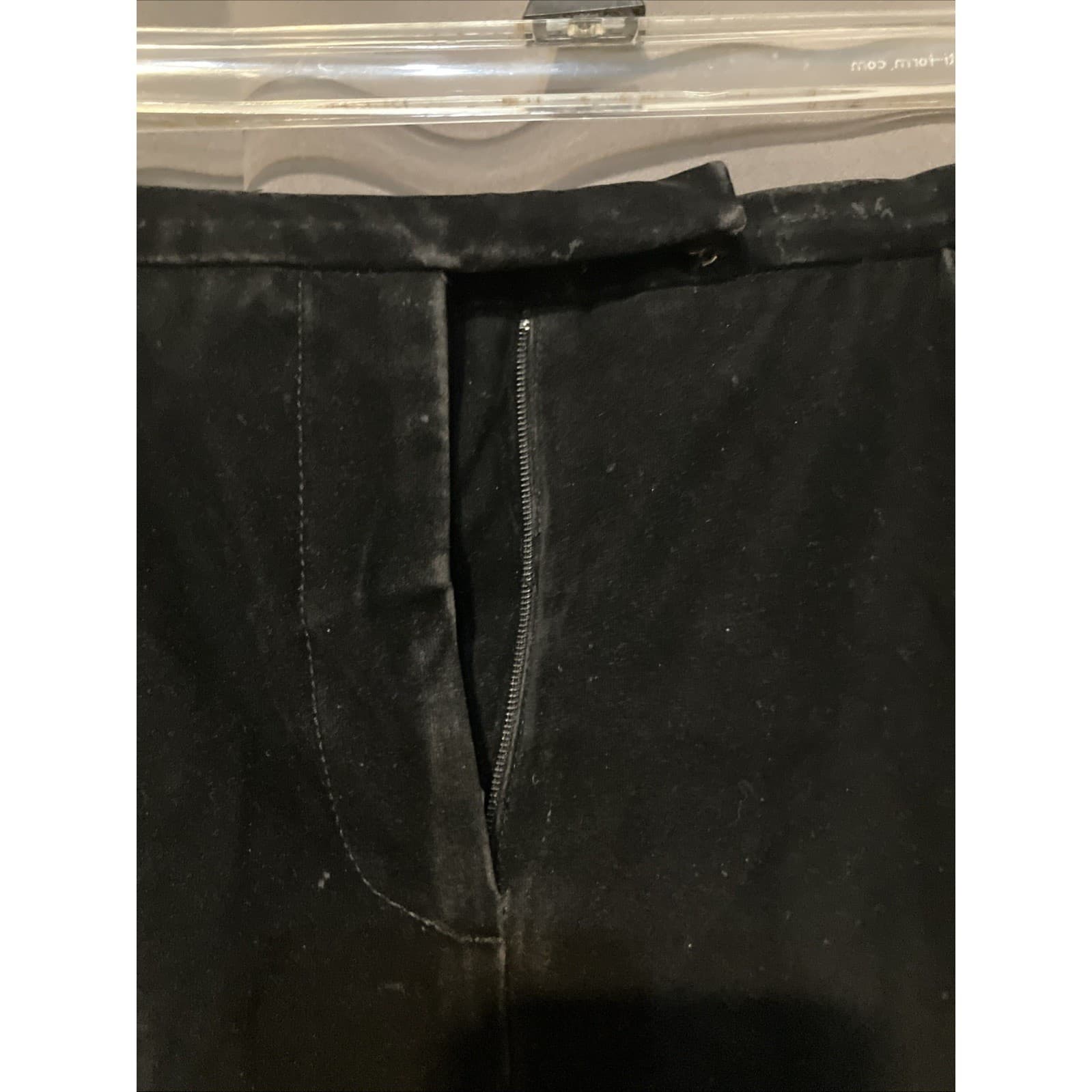 Tommy Hilfiger Black Velvet Flare Dress Pants, Woman's Size 10, Holiday Office - Thumbnail 6