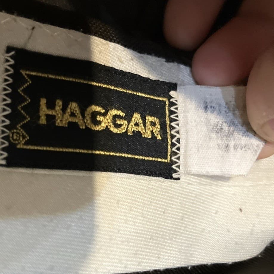 Haggar Brown Vintage Straight Leg Dress Pants, Flat Front Slacks, Woman's 2XL - Thumbnail 6