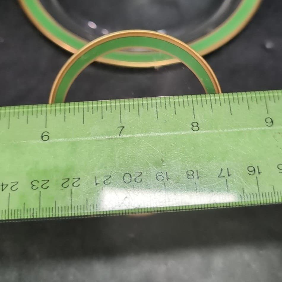 Mid-Century Modern Snack Plates, Set of 4, Vintage Gold Trim Decor, Tableware - Thumbnail 12