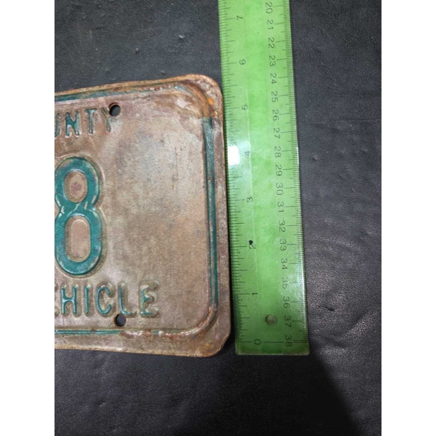 LaGrange County Indiana Non-Motor Vehicle License Plate 2948, 1986, Vintage Rust - Thumbnail 5