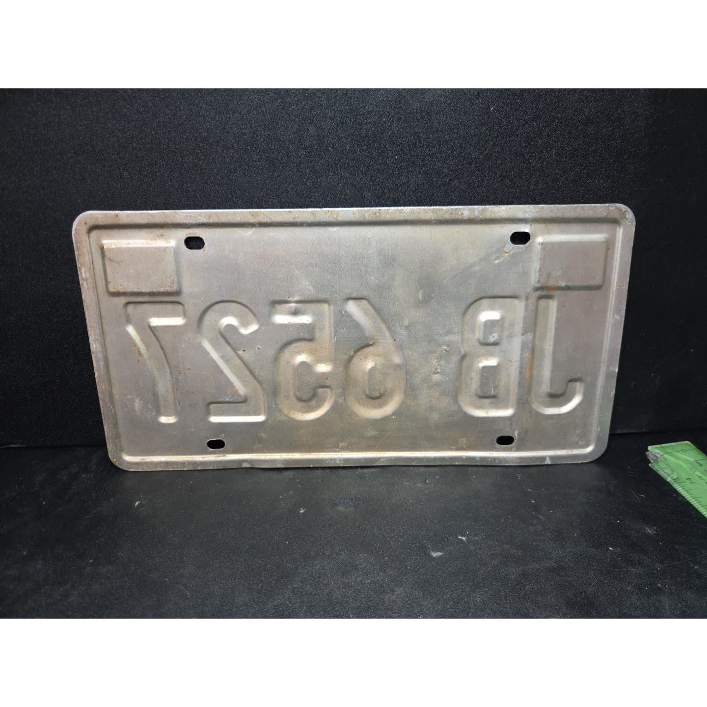 Illinois License Plate JB 6527, Land of Lincoln, Blue White, Vintage 1984 - Thumbnail 2