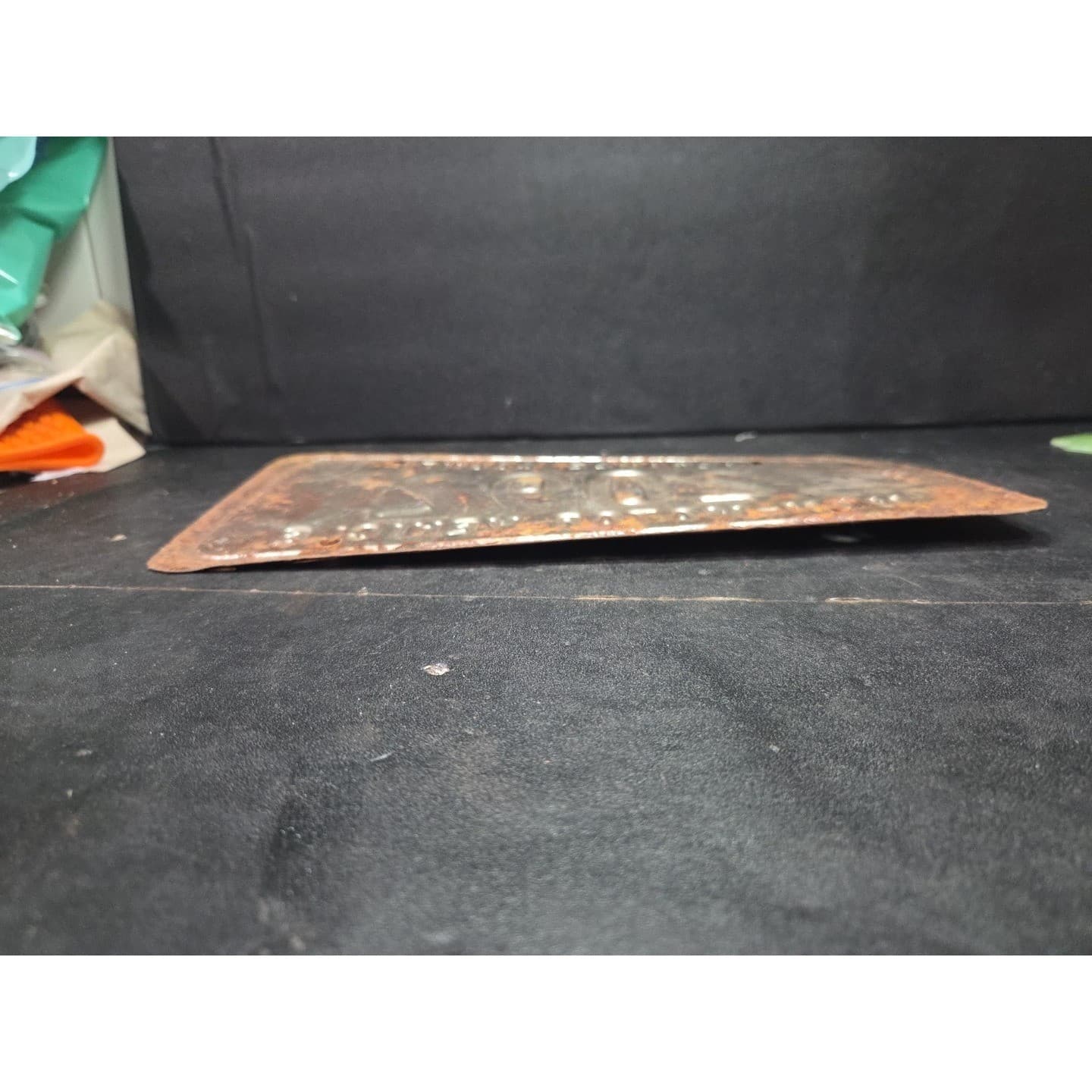Lagrange County Indiana Non-Motor Vehicle License Plate 2092, Vintage Rust 1986 - Thumbnail 3