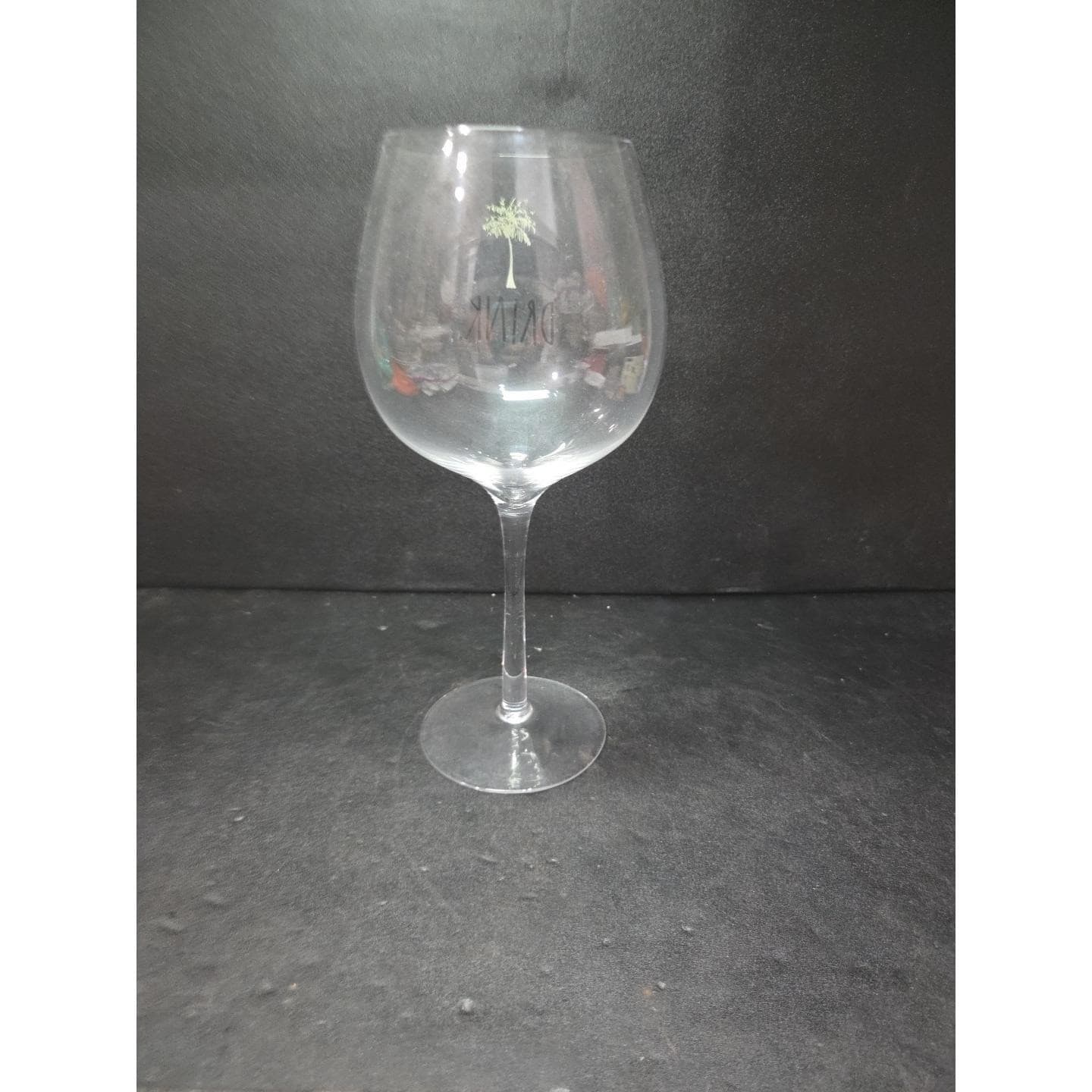 Rae Dunn Palm Tree Wine Glass, Large 22oz Balloon Stemware Tropical Beachy Decor - Thumbnail 3