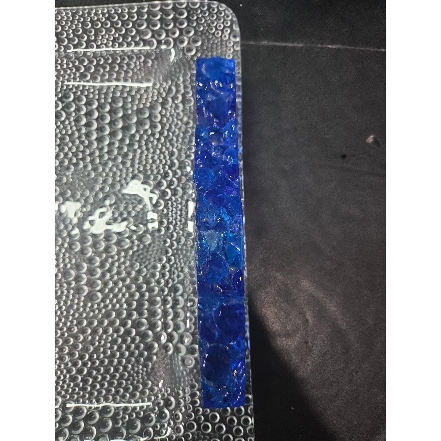 Riverside Studios Handmade Tray, Cobalt Blue Handles, Textured Bubble Platter - Thumbnail 9