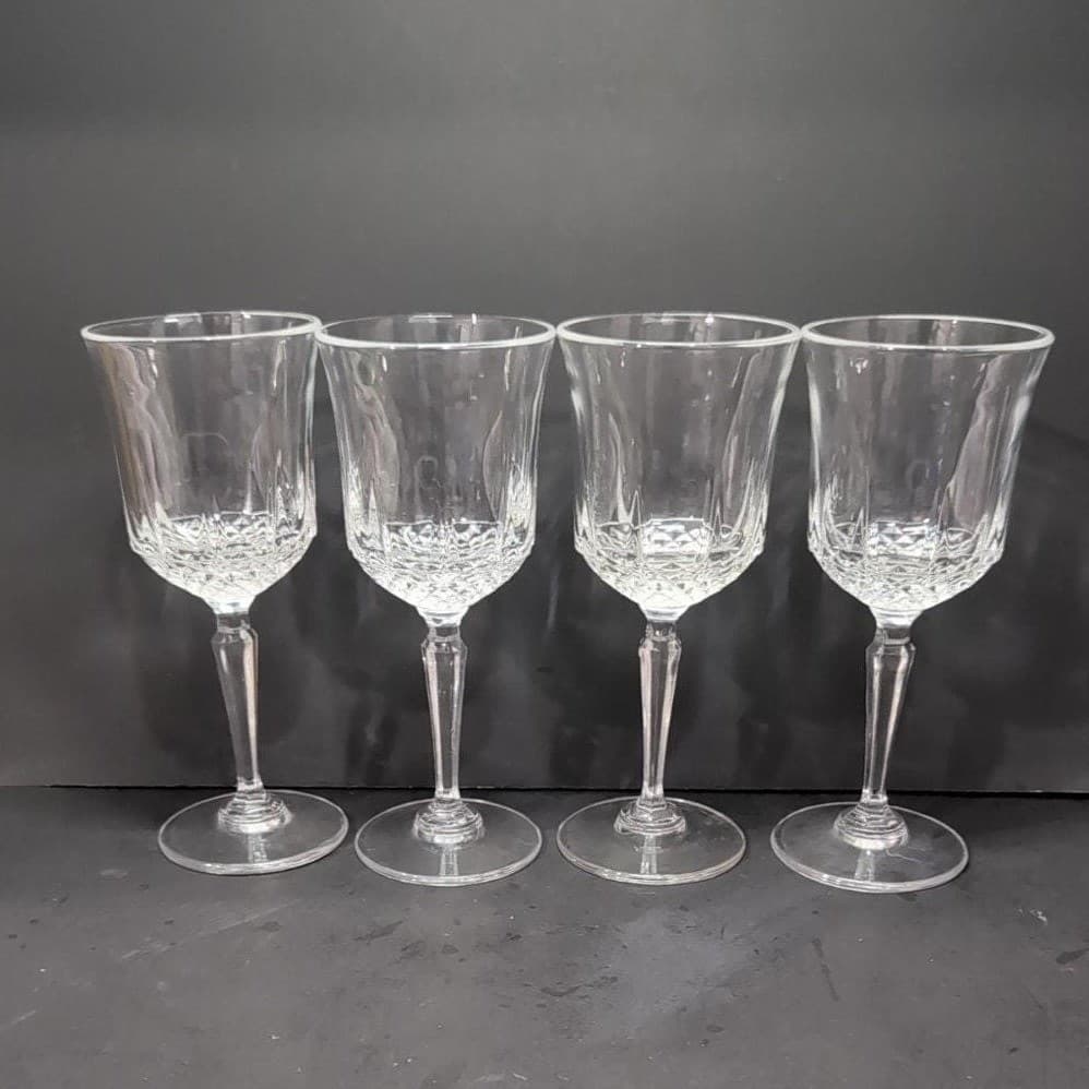 Cristal d'Arques Longchamp Wine Glasses, Set of 4, Replacement Crystal Goblets - Thumbnail 3