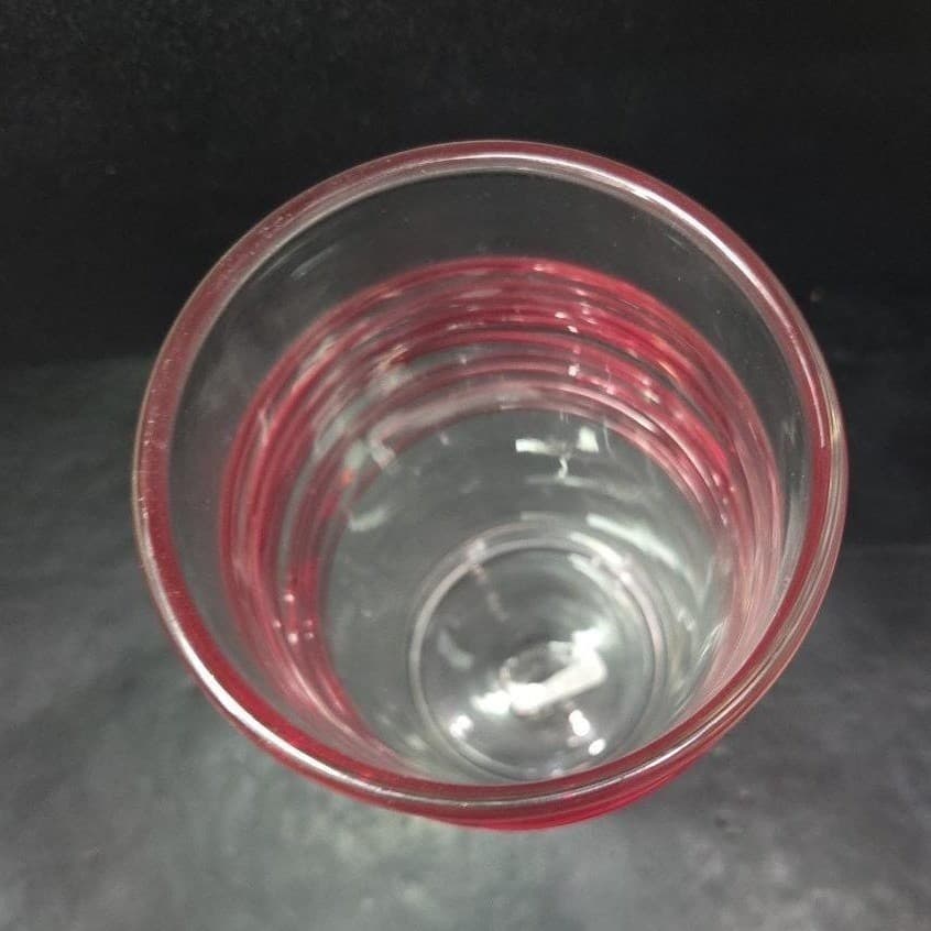Pier 1 Imports Red Swirline Glass Vase, Vintage Handcrafted Flower Display, Flaw - Thumbnail 7