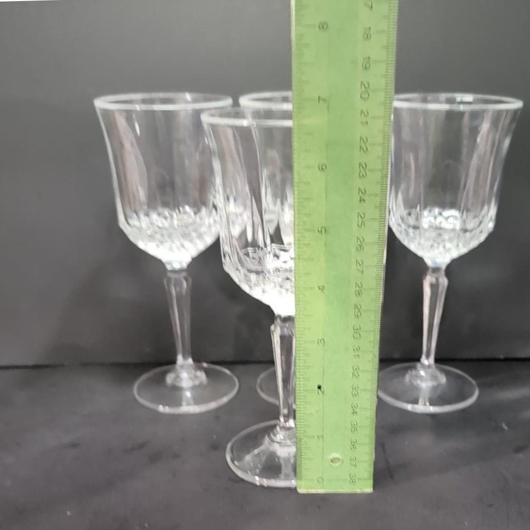 Cristal d'Arques Longchamp Wine Glasses, Set of 4, Replacement Crystal Goblets - Thumbnail 9