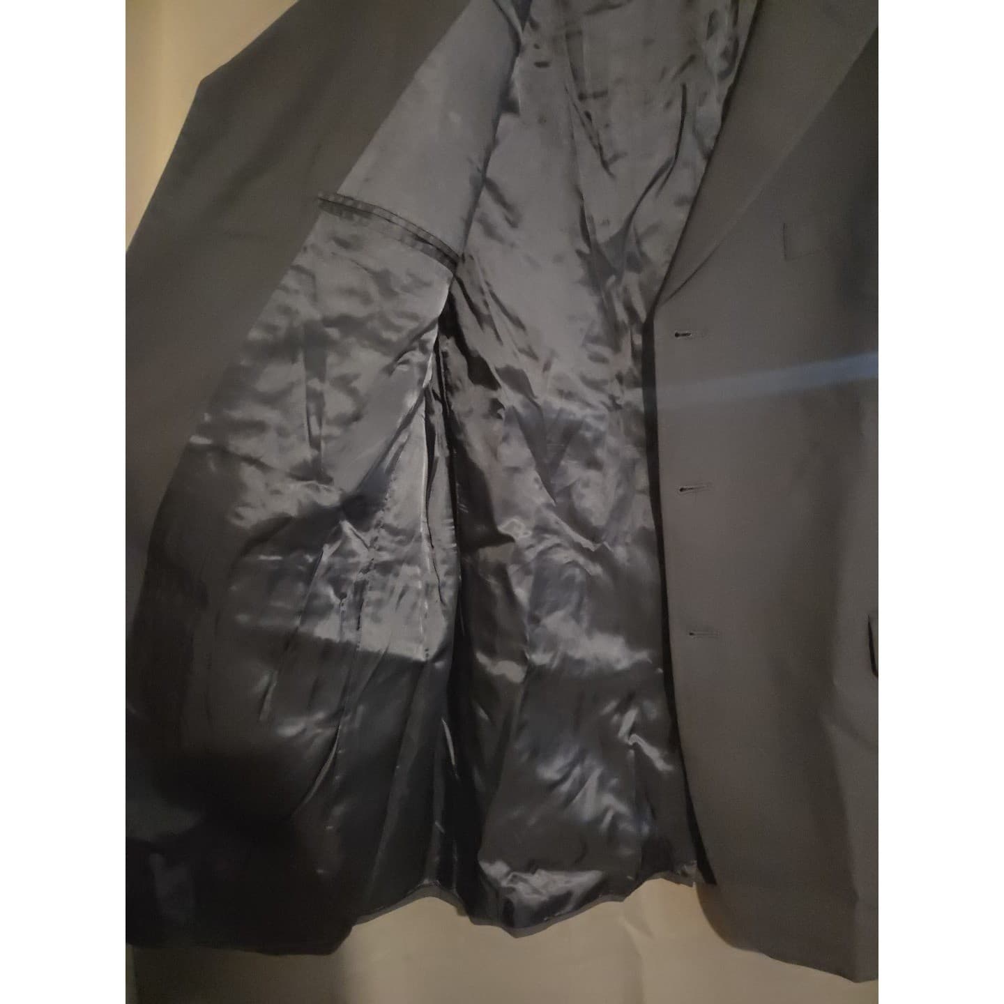 Brooks Brothers 346 Navy Blue Wool Stretch 3 Button Blazer, Men's 44L Sport Coat - Thumbnail 8