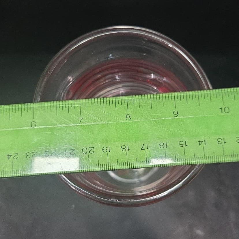 Pier 1 Imports Red Swirline Glass Vase, Vintage Handcrafted Flower Display - Thumbnail 10