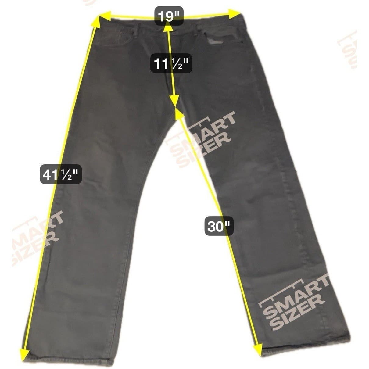 Levis 501 Original Fit Grey Straight Leg Button Fly Denim Jeans, Men's W38 L32 - Thumbnail 2