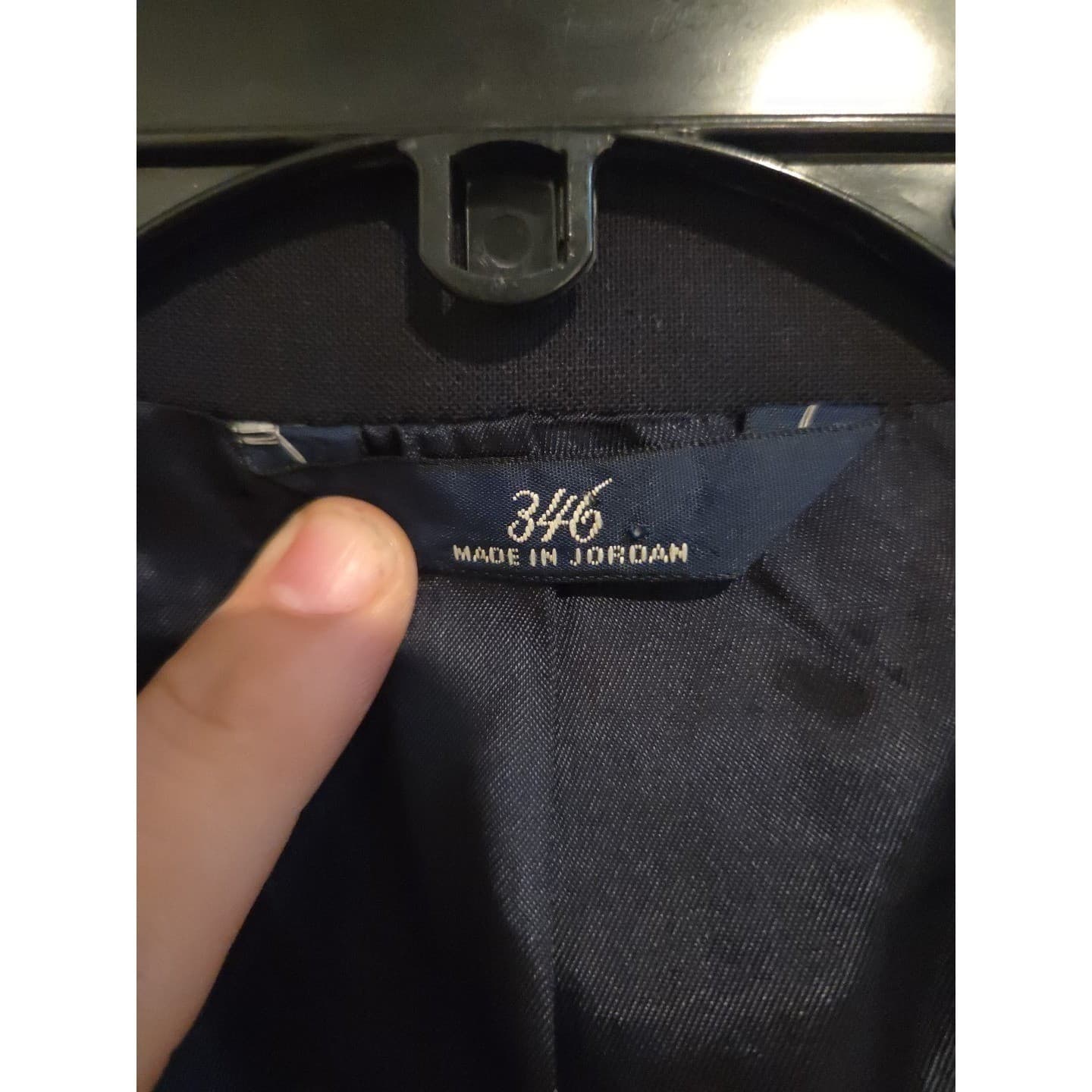 Brooks Brothers 346 Navy Blue Wool Stretch 3 Button Blazer, Men's 44L Sport Coat - Thumbnail 9