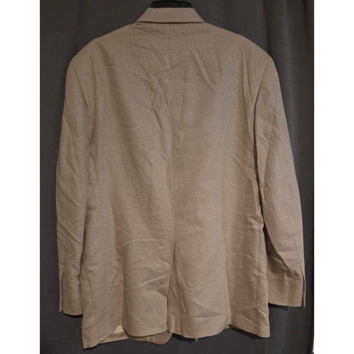 Brooks 346 Tan Wool Linen Blend 2-Button Sport Coat, Men's 41R Beige Blazer - Thumbnail 4