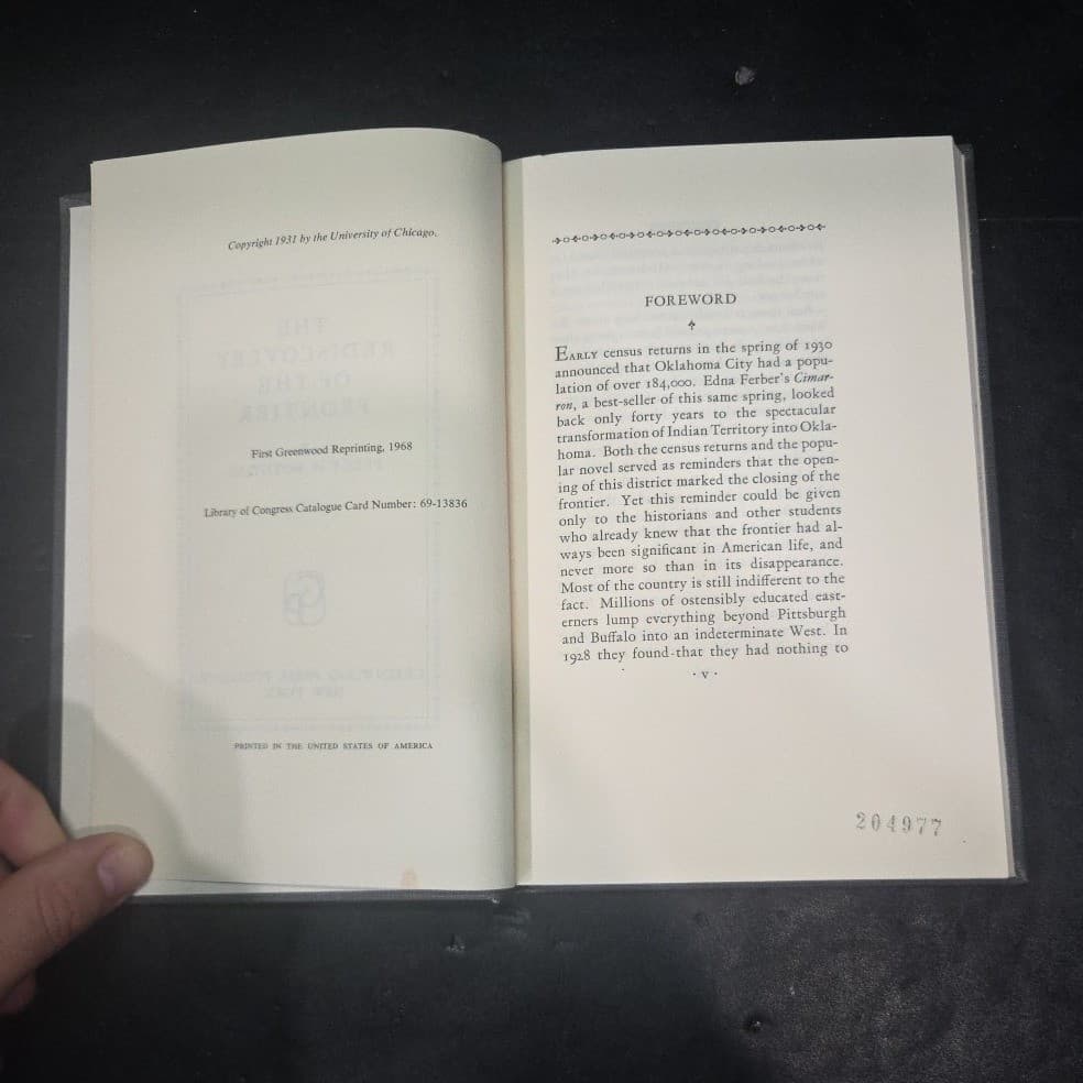 The Rediscovery of the Frontier Percy H Boynton 1968 Greenwood Press Hardcover - Thumbnail 5