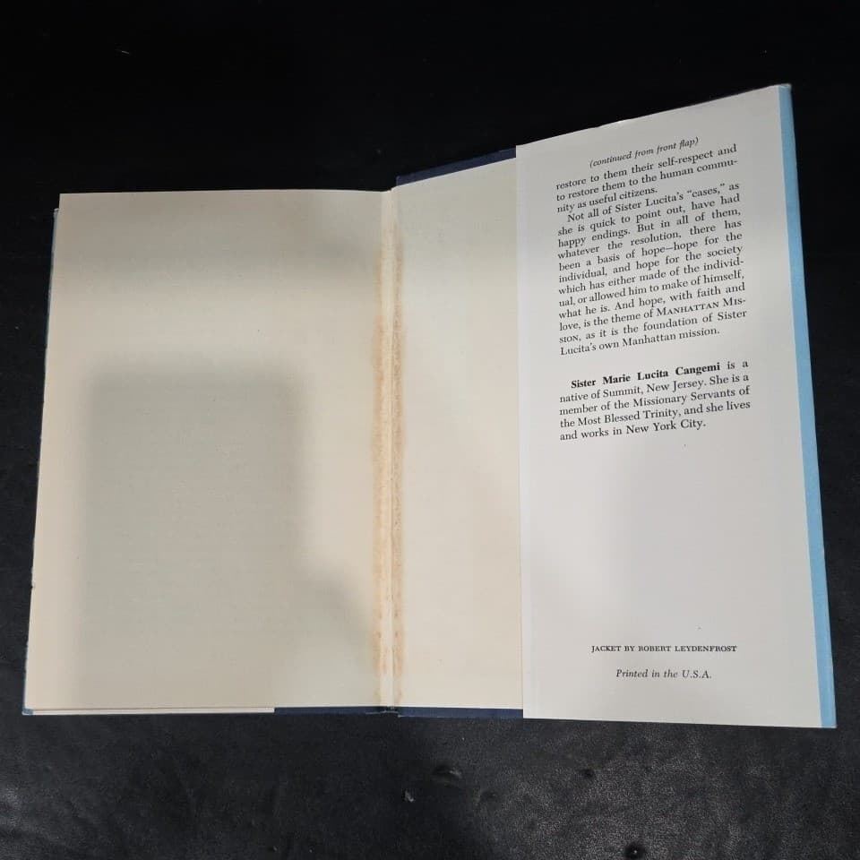 Manhattan Mission Sister Marie Lucita 1967 First Edition Hardcover NYC History - Thumbnail 7