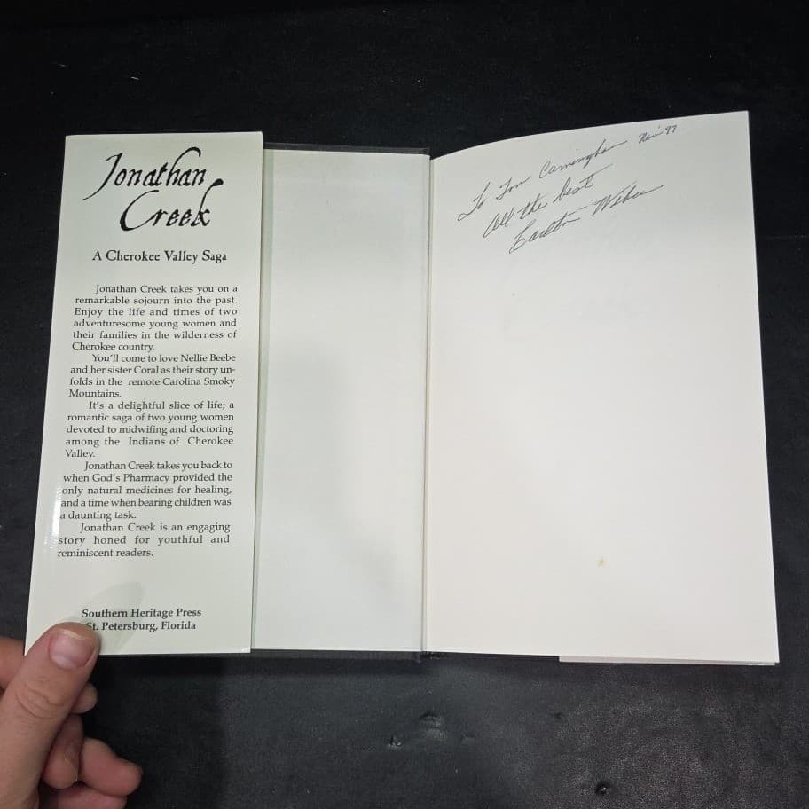 Jonathan Creek A Cherokee Valley Saga Carlton Weber Signed First Edition 1997 - Thumbnail 3