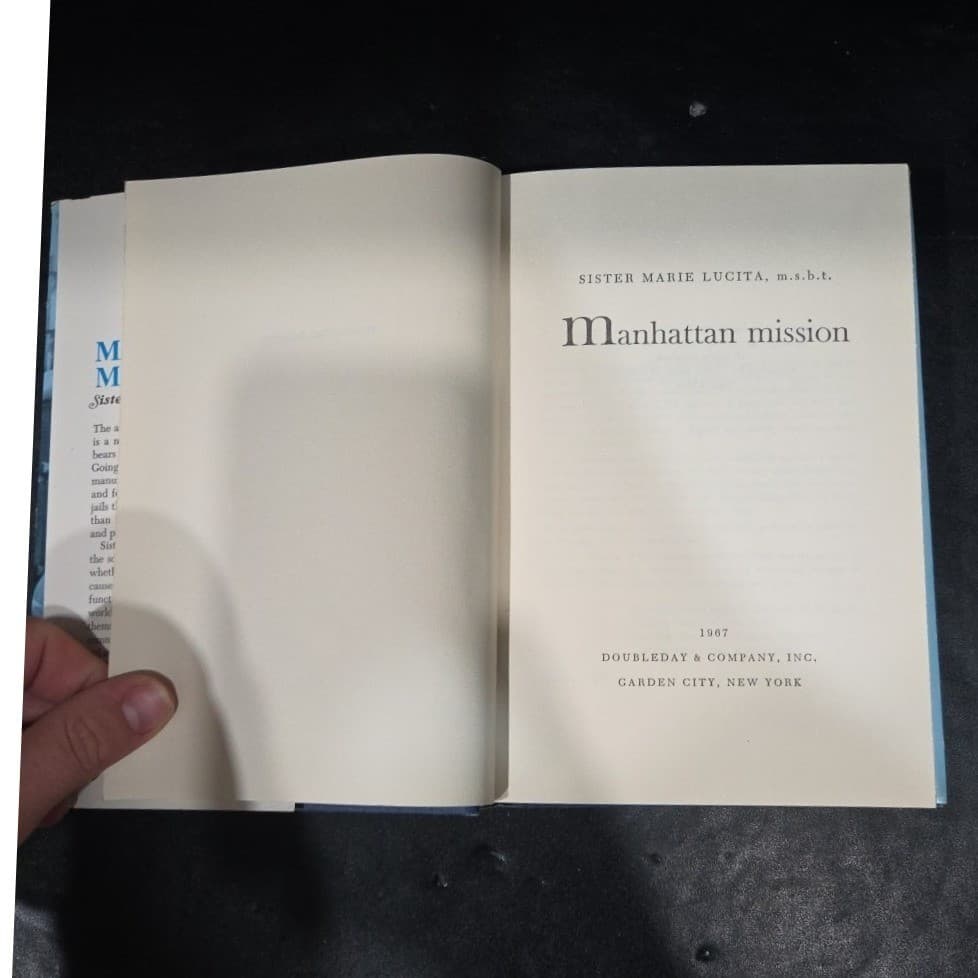 Manhattan Mission Sister Marie Lucita 1967 First Edition Hardcover NYC History - Thumbnail 4