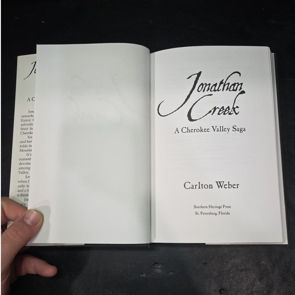 Jonathan Creek A Cherokee Valley Saga Carlton Weber Signed First Edition 1997 - Thumbnail 5