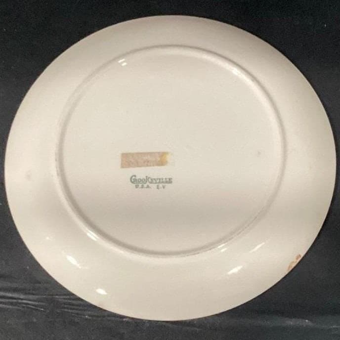 Crooksville China Mismatched Dinner Plates, Set of 3 Roses & Purple/White Floral - Thumbnail 10